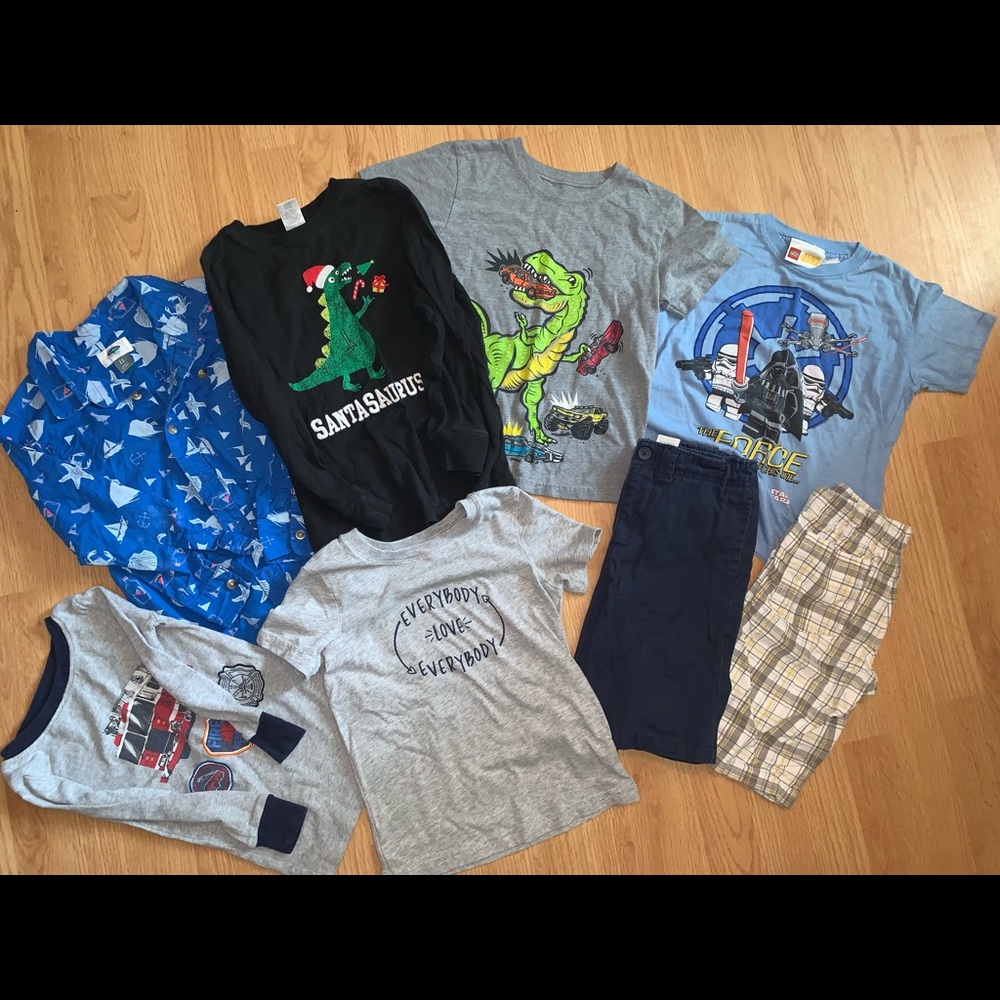 Size 5 boy clothes lot Star Wars lego etc